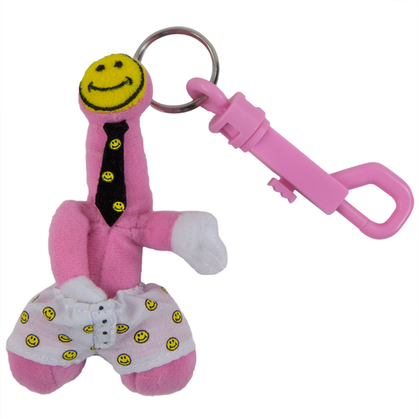 Mr. Happy Plush Figure Clip Keychain